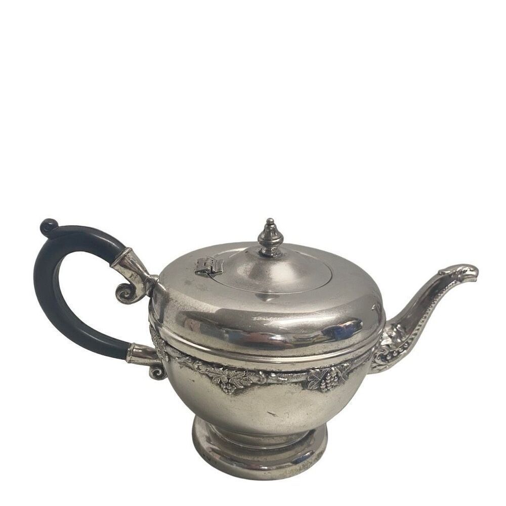 OLD ENGLISH Production VINTAGE Tea Pot With Grape Clusters Motif SEE DESCRIPTION